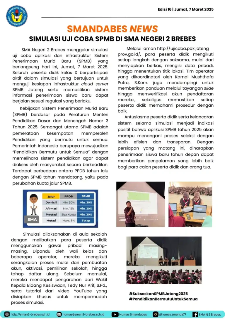 Edisi 16-Uji Coba Simulasi SPMB